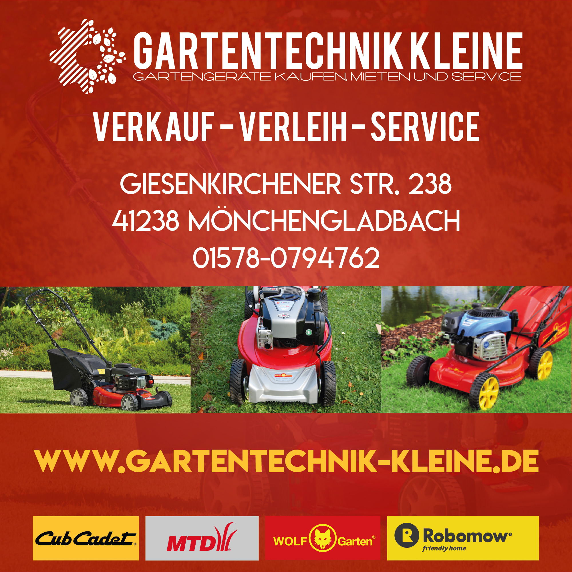 Gartengeräte Rasenmäher Vermietung gebraucht und neu